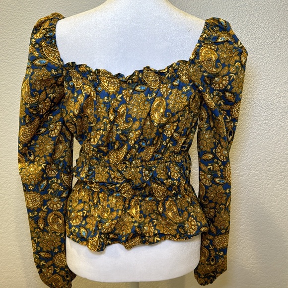 Boden women’s off the shoulder decorative paisley long sleeve top size 4 - Picture 4 of 8